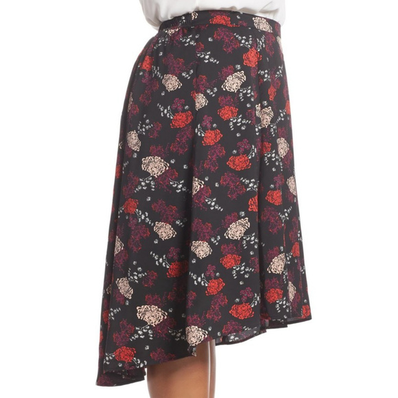 Sejour Dresses & Skirts - Sejour Floral Oriental Garden High Low Skirt